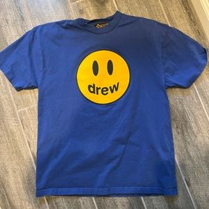 drew house smiley blue face shirt size xxs Justin Bieber (Read‎ Description)